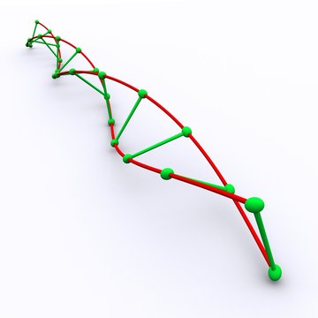 3D rendered DNA chain
