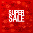 Super sale background with percent discount pattern