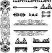Vector set of Cambodian floral pattern
