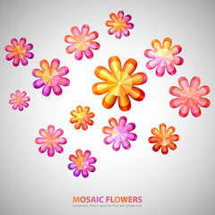 Wall Mural - Mosaic Flowers