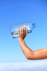  Thirsty man drinking water