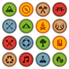 Wall Mural - merit badges