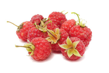 Poster - Raspberries Isolated on White Background