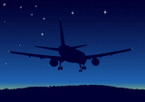Fototapeta Na sufit - Flight At Night