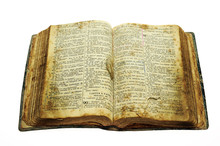 Very Old Open Bible
