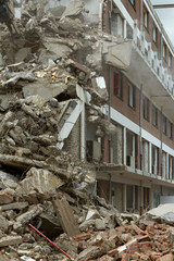 Wall Mural - Demolition of a block of flats