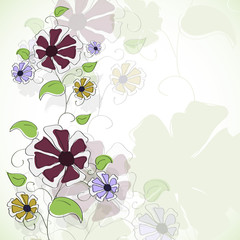 Poster - floral background