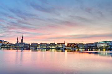 Wall Mural - Hamburg am Abend