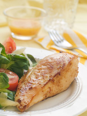 Canvas Print - Chicken breast with salad