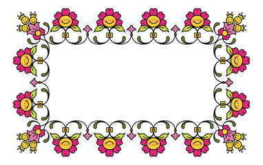 Vector childish frame for design