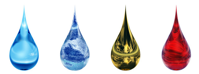 High resolution set of liquid drops