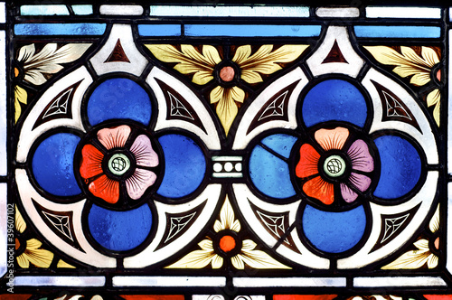 Naklejka - mata magnetyczna na lodówkę stained glass