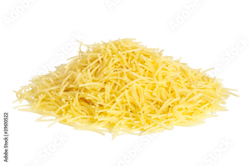 Fotografía Pile Vermicelli isolated on white background.