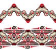 Haida style seamless pattern