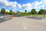 Fototapeta Boho - Children playground in summer