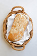 Rustic bread in bakery basket