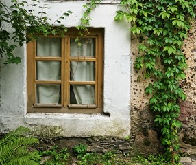 Wall Mural - Window in an old house.