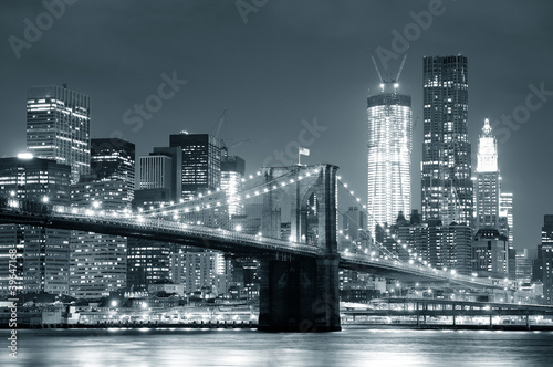 Naklejka na drzwi New York City Brooklyn Bridge