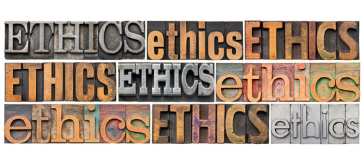 Wall Mural - ethics word abstract