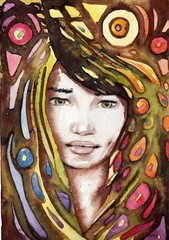 Fototapete - abstrakcyjny portret kobiety