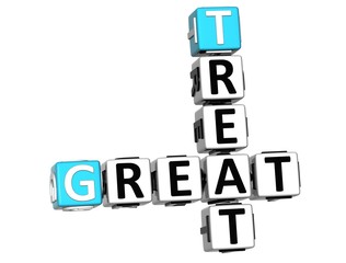 Wall Mural - 3D Great Treat Crossword text