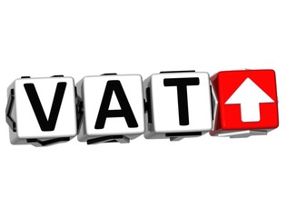 Poster - 3D Vat button block cube text