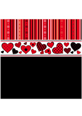 Wall Mural - Valentine's day background with hearts. Vector