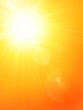 Vibrant hot summer sun with lens flare