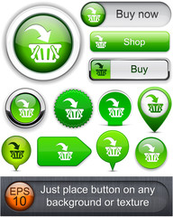 Add to cart high-detailed modern buttons.