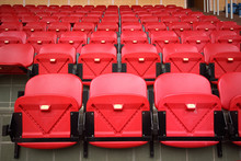 Bright Red Stadium Seats