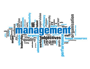 Canvas Print - MANAGEMENT Tag Cloud (team staff manager quality administration)