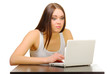 © Boris Riaposov - Young girl with laptop