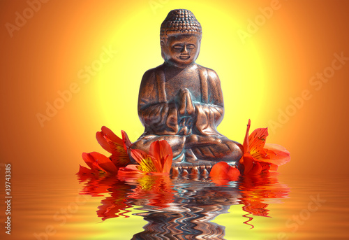 Akustikstoff - Buddha, Sonnenuntergang (von pegasosart)