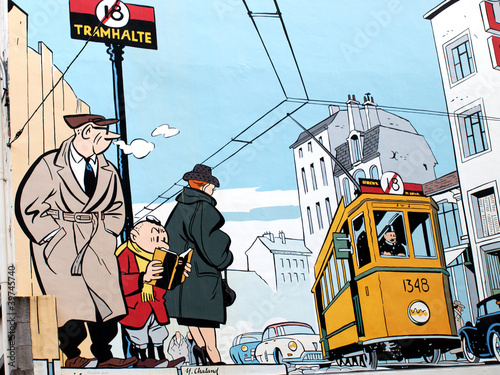  Fototapety komiks   tramwaj-jak-malowany