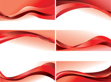 3d Abstract Background Red Waves