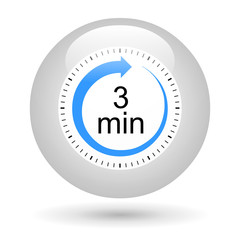 Sticker - Bouton icône minuterie - 3 minutes