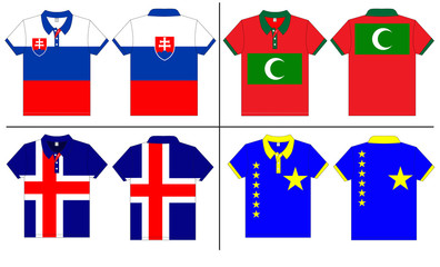 Canvas Print - polo shirt designs internationally. Vector template