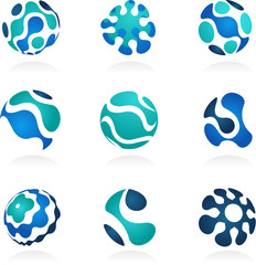 Wall Mural - Business abstract icons set