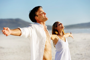 Wall Mural - stress free young couple