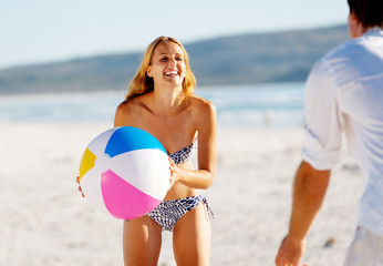 Wall Mural - carefree beachball fun