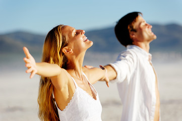 Wall Mural - stress free young couple
