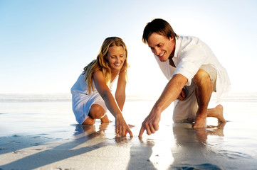 Wall Mural - romantic heart couple