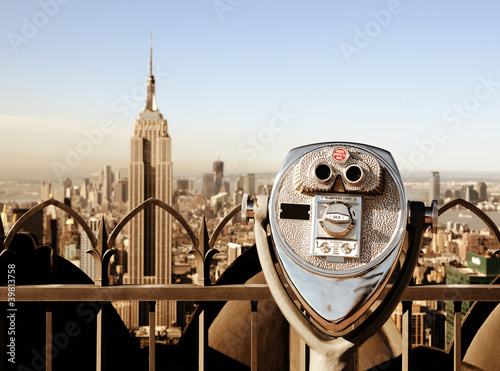 Naklejka - mata magnetyczna na lodówkę Landmarks in New York City