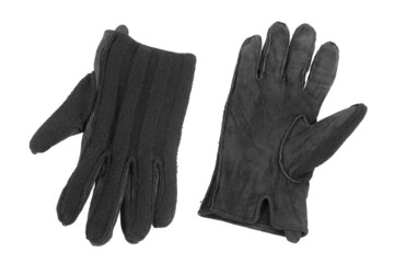 Wall Mural - Black knitted gloves