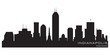 Indianapolis, Indiana skyline. Detailed vector silhouette