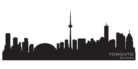 Wall Mural - Toronto Canada skyline. Detailed vector silhouette