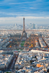 Sticker - Eiffel Tower and panorama of Paris