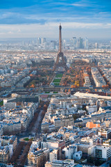 Sticker - Eiffel Tower and panorama of Paris