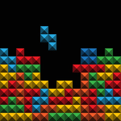 Poster - Abstract background oà color game figures