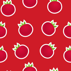 Poster - Red tomatoes seamless background